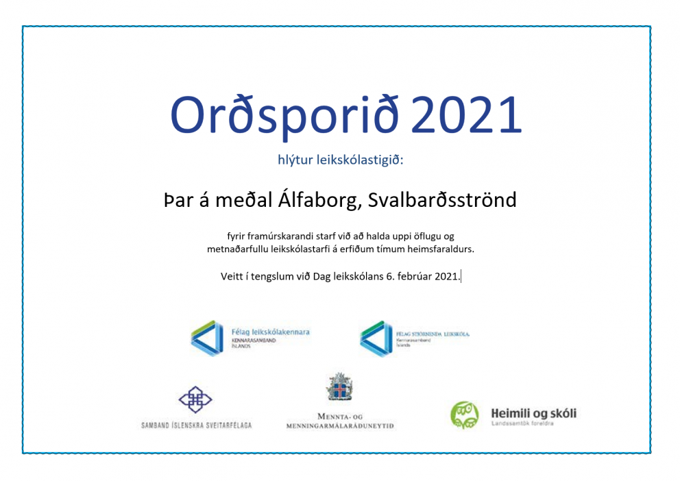 Orðsporið 2021