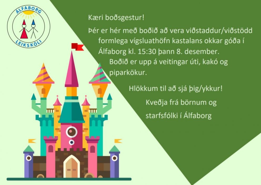 Vígsla kastalans í Álfaborg